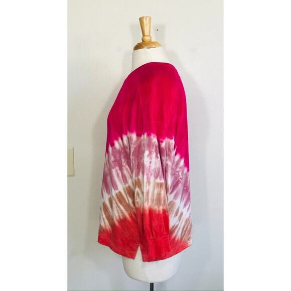 Rachel Zoe Sweatshirt Oversized Tie Dye Long Sleeve Relaxed Fit Stretch, L - Picture 5 of 11